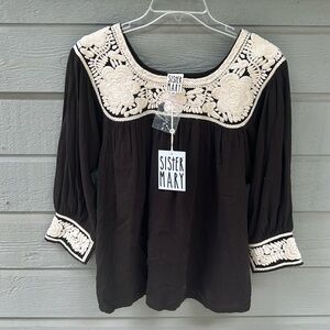 NWT embroidery top